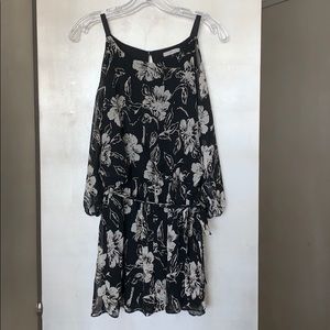 Black and cream floral romper